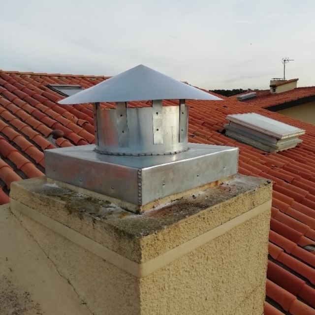 fabrication et pose de chapeau chinoi pour ventilation 2 seignosse le penon 1